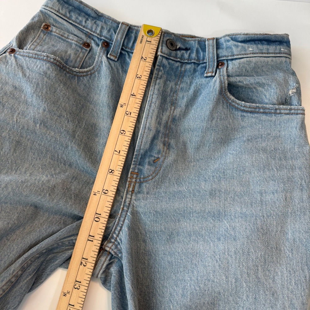 Abercrombie & Fitch 90s Straight Ultra High Rise Denim Jeans Light Blue 26 2L - Picture 11 of 12